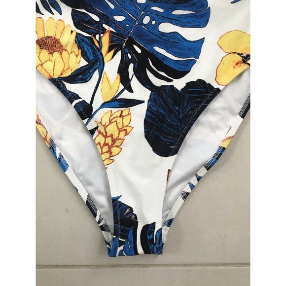 Cupshe Multicolor Floral High Waist Bikini Bottom Swimwear - Picture 3 of 7